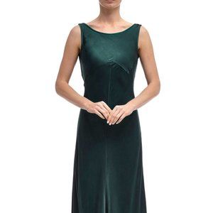 GHOST LONDON Edie Dress in Emerald, XS Petite